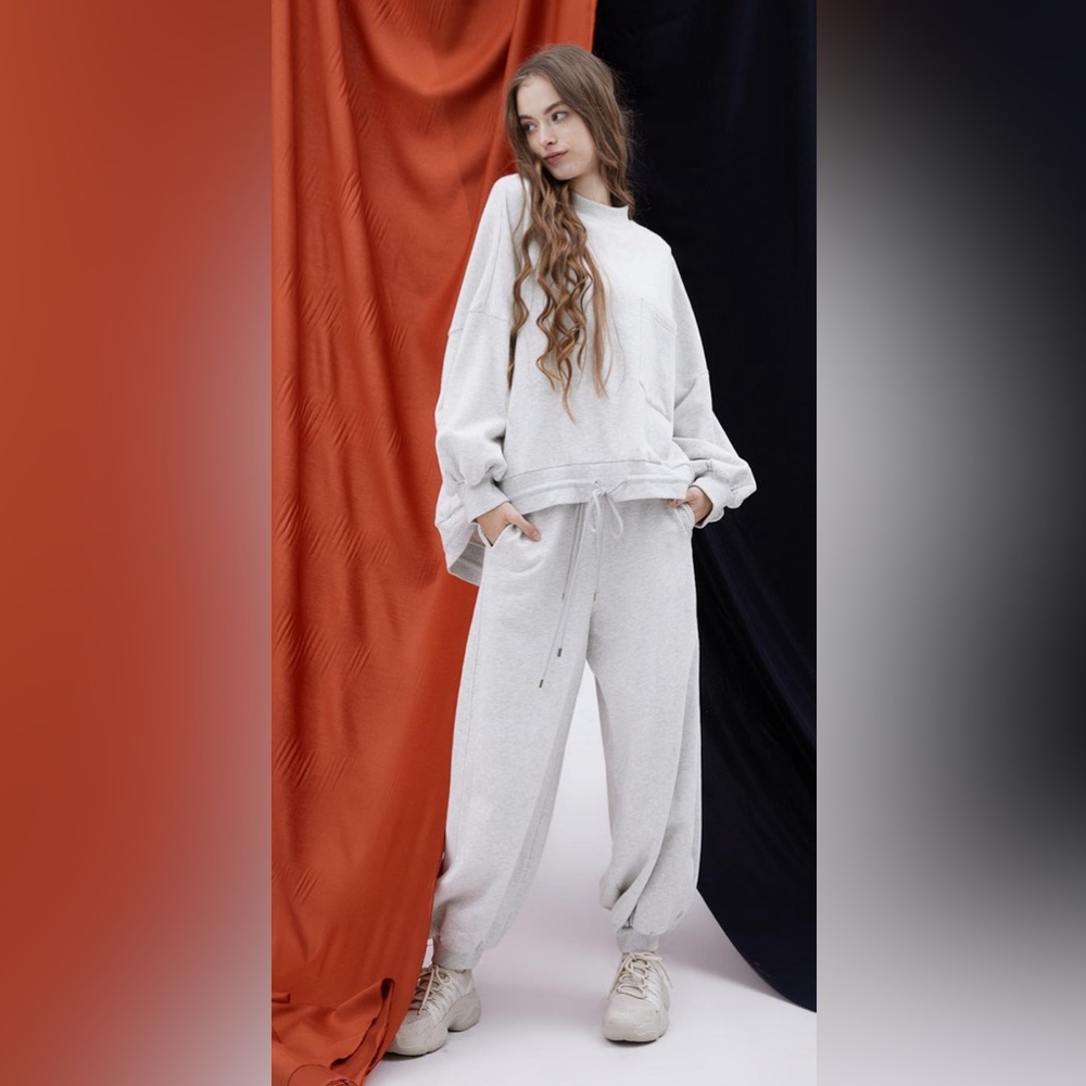 NAP gray Cotton Track Set, L/XL